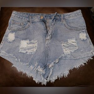 Ripped Jean shorts